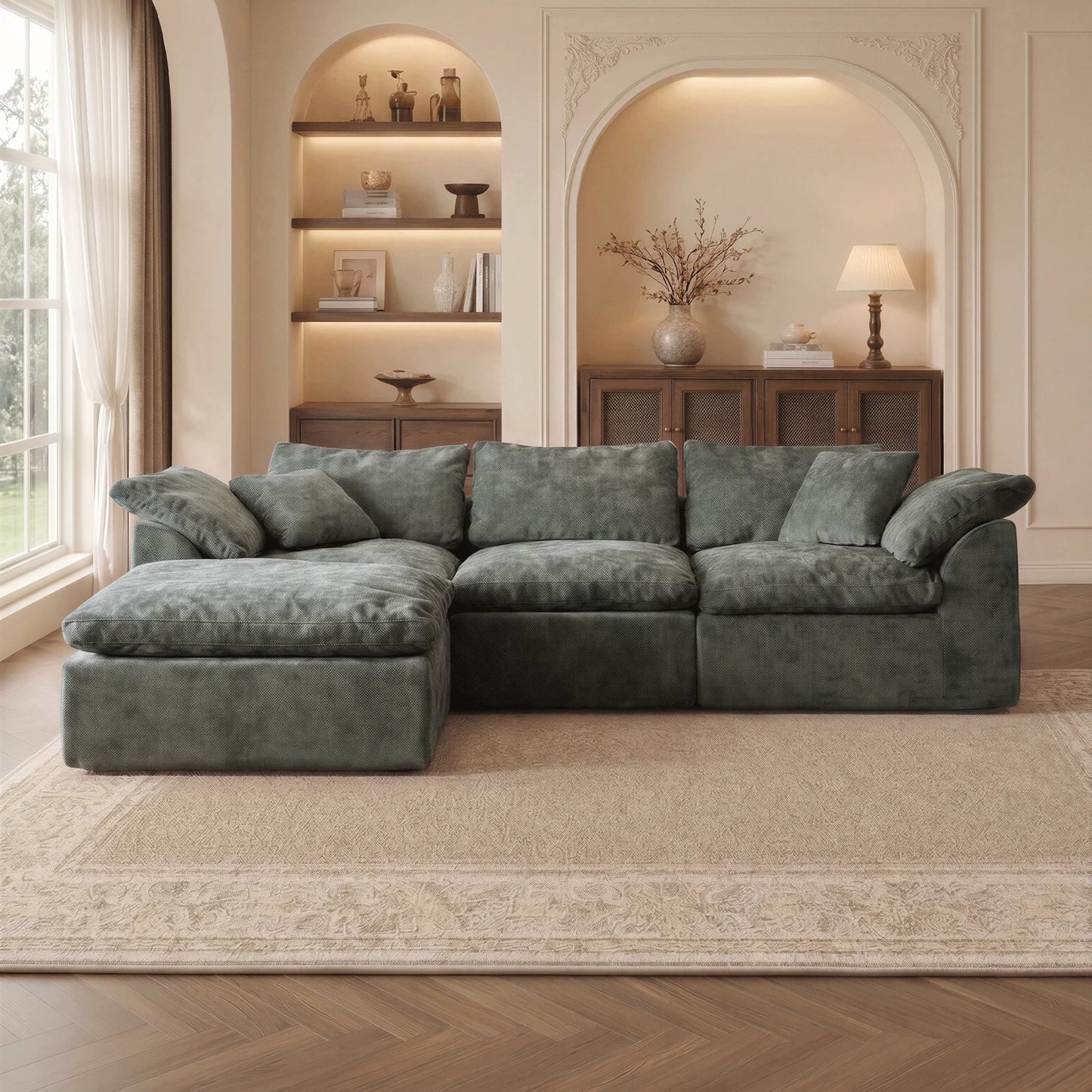 Contemporary Modular Sofa | L-Shaped Sectional Couch with Chaise Lounge | Ultimate Comfort for Modern Living Rooms 12