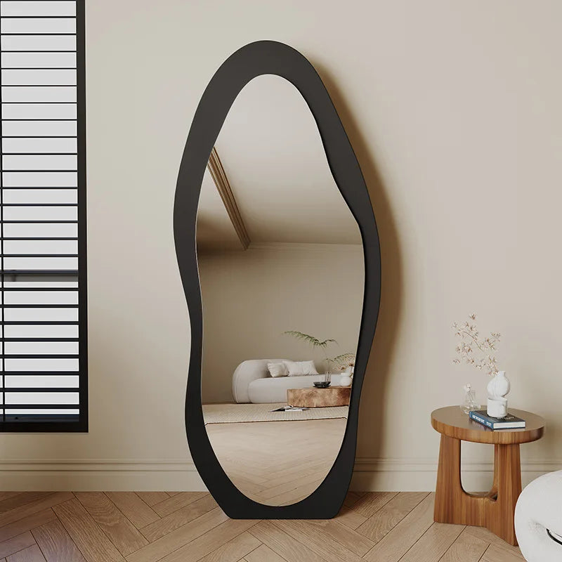 Elegant Full Length Mirror | Wall-Mounted Wooden Design with Unique Cloud Style | Stylish Bedroom Décor for Full Body Reflection 7