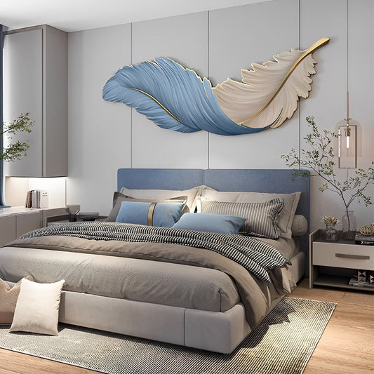 Artistic Feather Wall Sconce Lighting with Remote Control | Soft Ambient Glow for Versatile Home Decor 1
