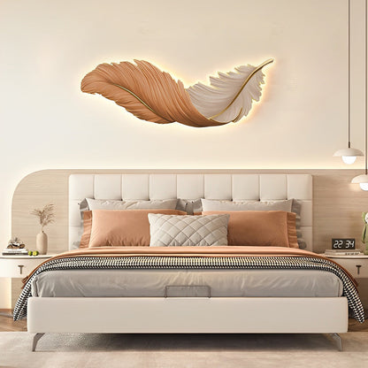 Artistic Feather Wall Sconce Lighting with Remote Control | Soft Ambient Glow for Versatile Home Decor 11