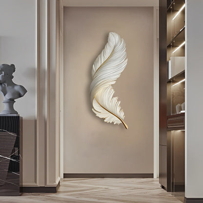 Artistic Feather Wall Sconce Lighting with Remote Control | Soft Ambient Glow for Versatile Home Decor 15
