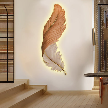 Artistic Feather Wall Sconce Lighting with Remote Control | Soft Ambient Glow for Versatile Home Decor 16