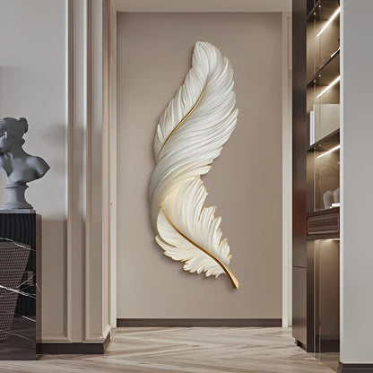 Artistic Feather Wall Sconce Lighting with Remote Control | Soft Ambient Glow for Versatile Home Decor 6