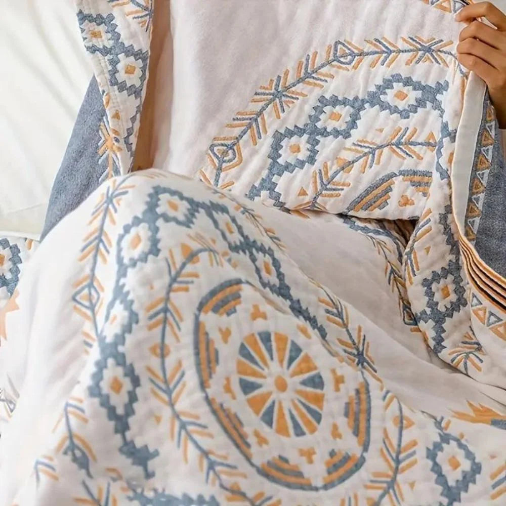 Blanket Throw Mandala Boho Pattern Design 1