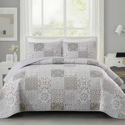 Boho Summer Quilt Set | Soft Lightweight Microfiber Bedspread with 3 Pieces for Cozy Comfort 16