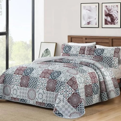 Boho Summer Quilt Set | Soft Lightweight Microfiber Bedspread with 3 Pieces for Cozy Comfort 17