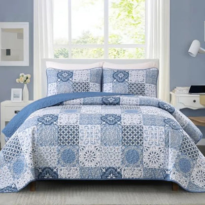 Boho Summer Quilt Set | Soft Lightweight Microfiber Bedspread with 3 Pieces for Cozy Comfort 8
