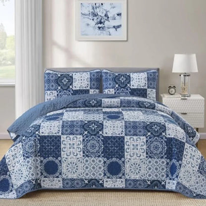 Boho Summer Quilt Set | Soft Lightweight Microfiber Bedspread with 3 Pieces for Cozy Comfort 9