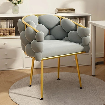 Chic Collection | Vanity Table Chair with Elegant Backrest | Stylish Stool for Makeup Vanity 1