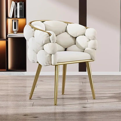 Chic Collection | Vanity Table Chair with Elegant Backrest | Stylish Stool for Makeup Vanity 2