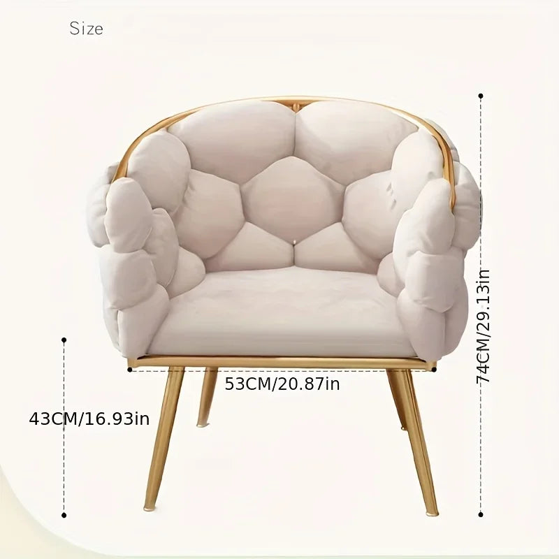 Chic Collection | Vanity Table Chair with Elegant Backrest | Stylish Stool for Makeup Vanity 3