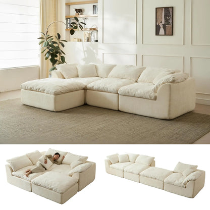 Cloud Collection | Modular Sectional Sofa with Deep Seats | Chenille Fabric for Ultimate Comfort 0