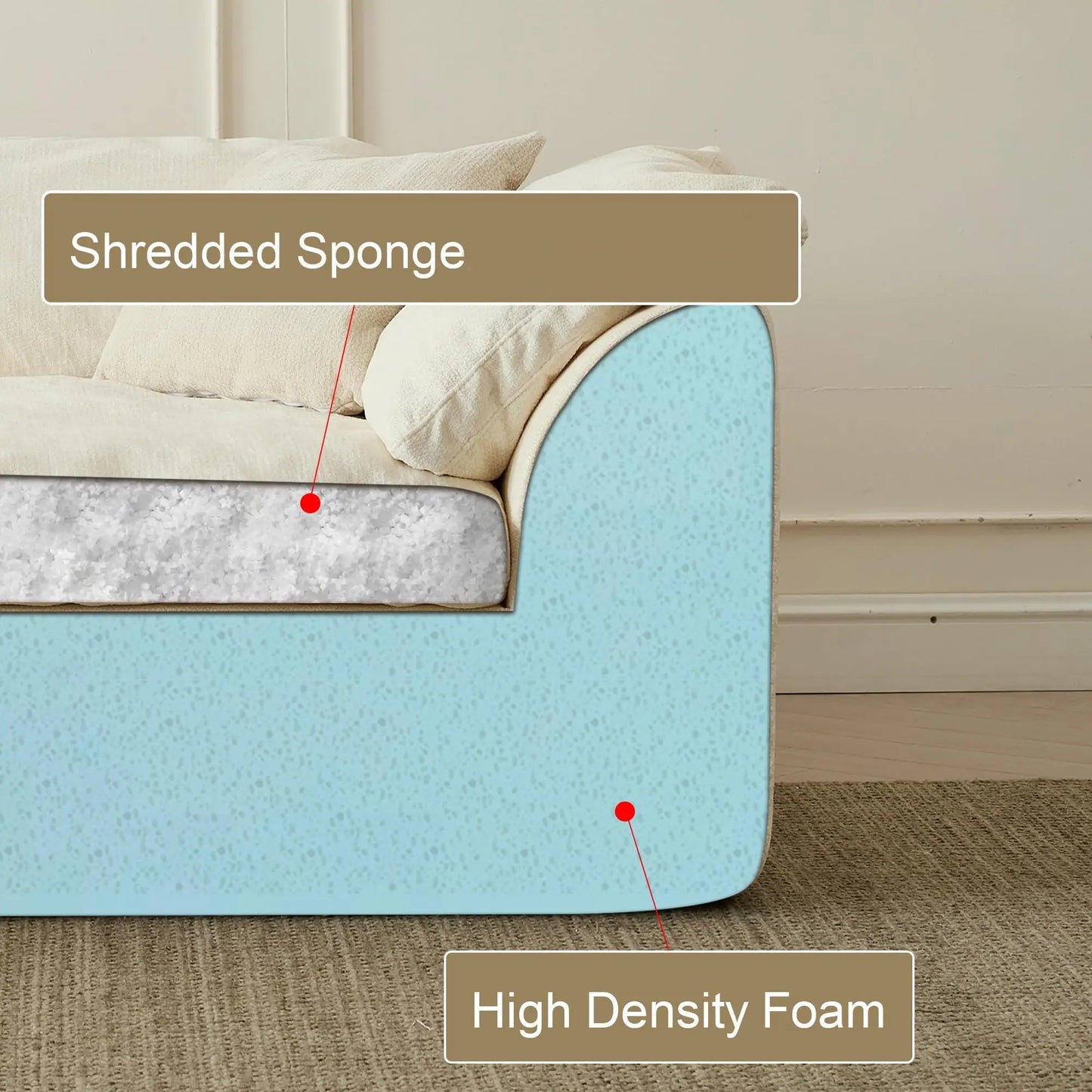 Cloud Collection | Modular Sectional Sofa with Deep Seats | Chenille Fabric for Ultimate Comfort 4