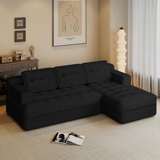 Cloud Comfort | Modular Sectional Couch with Deep Seat & Chaise | Versatile Design for Small Spaces 0