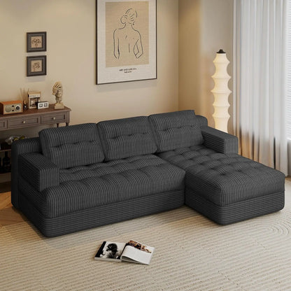 Cloud Comfort | Modular Sectional Couch with Deep Seat & Chaise | Versatile Design for Small Spaces 6
