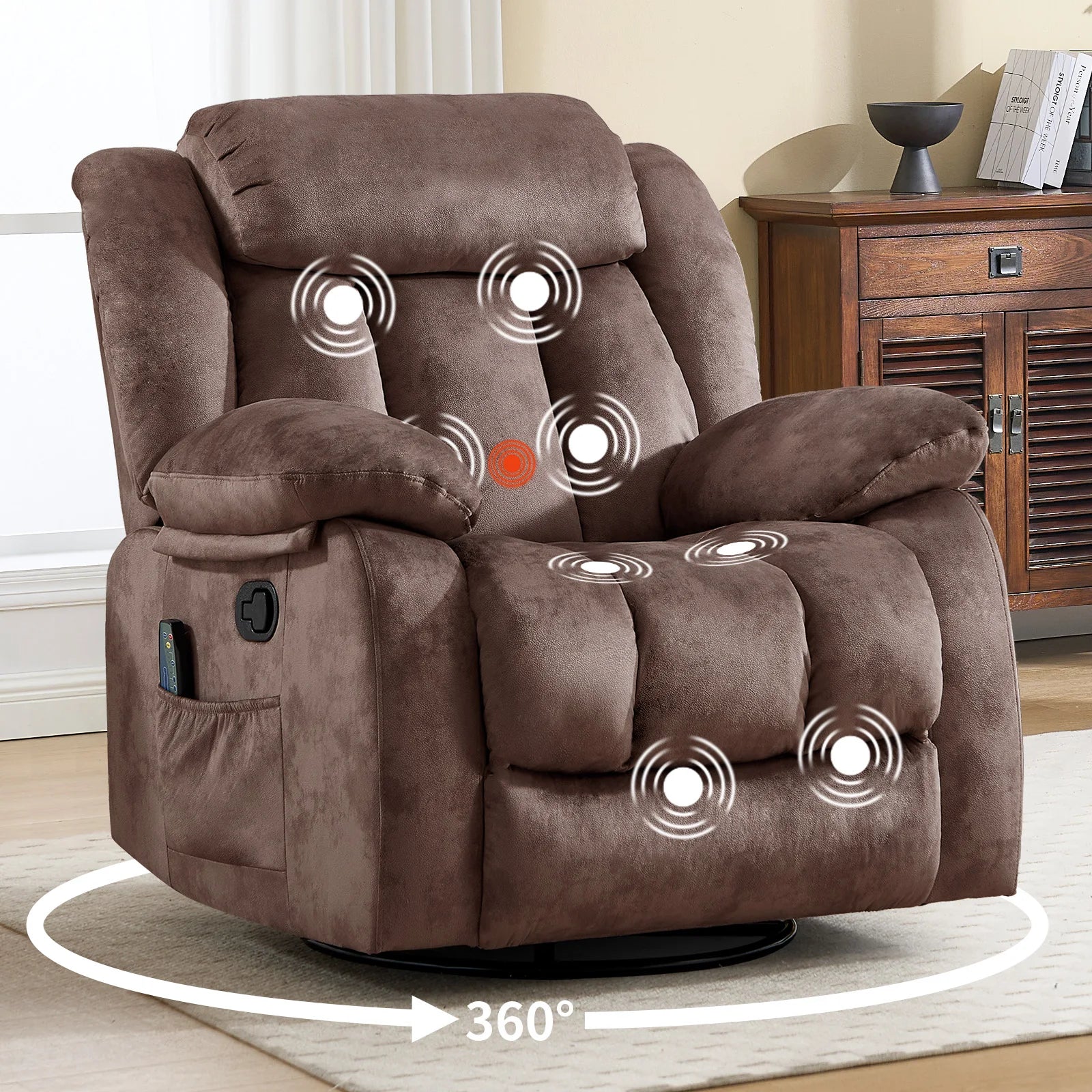 Comfort Recliner | Power Lift Recliner Chair with Massage & 360° Swivel | Ultimate Relaxation for Home 1