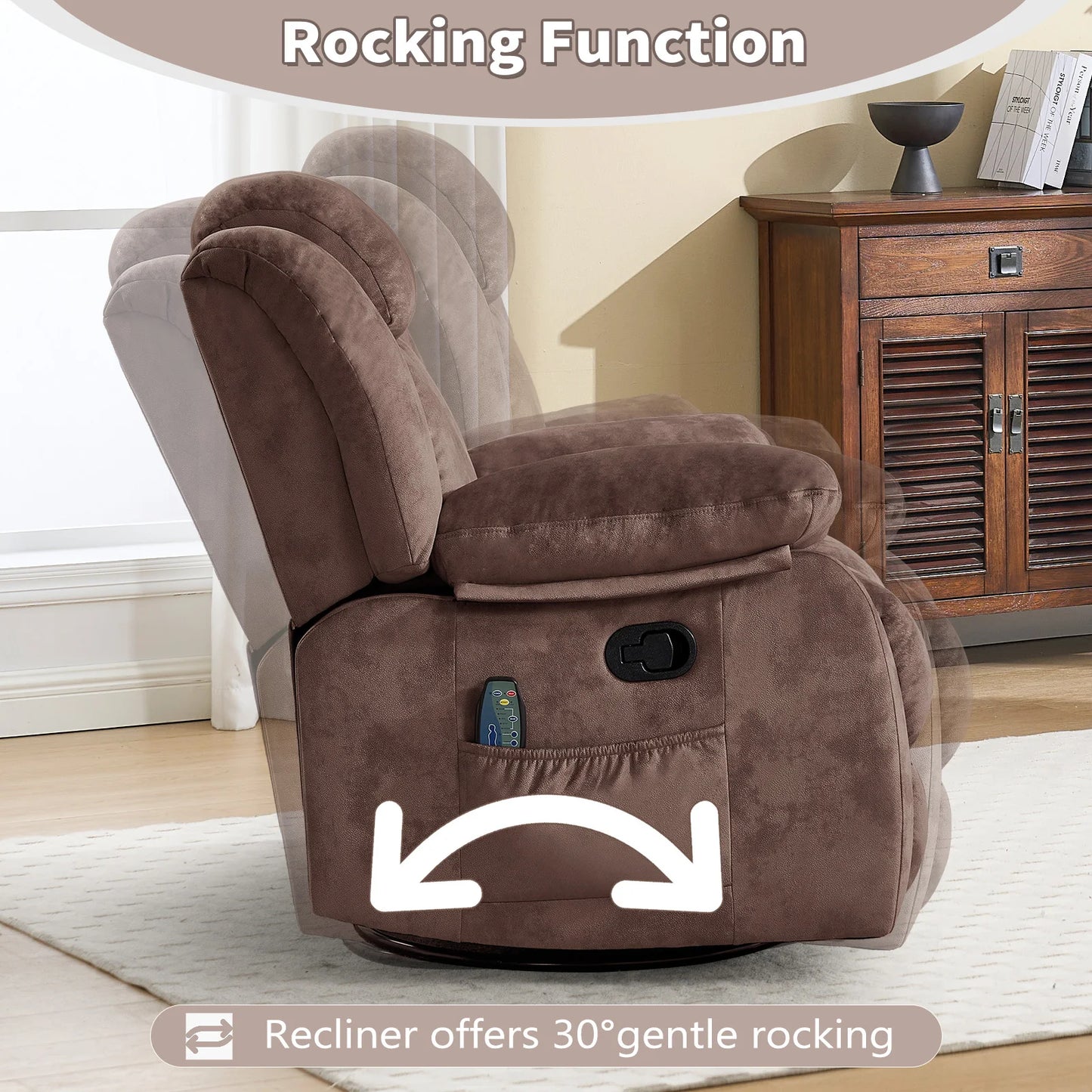 Comfort Recliner | Power Lift Recliner Chair with Massage & 360° Swivel | Ultimate Relaxation for Home 6