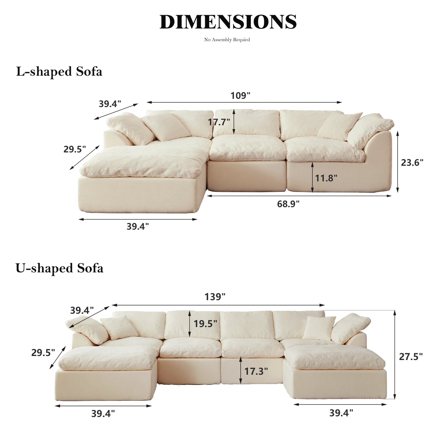 Contemporary Modular Sofa | L-Shaped Sectional Couch with Chaise Lounge | Ultimate Comfort for Modern Living Rooms 3