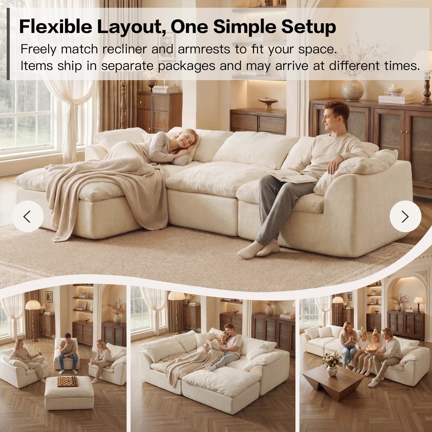Contemporary Modular Sofa | L-Shaped Sectional Couch with Chaise Lounge | Ultimate Comfort for Modern Living Rooms 5