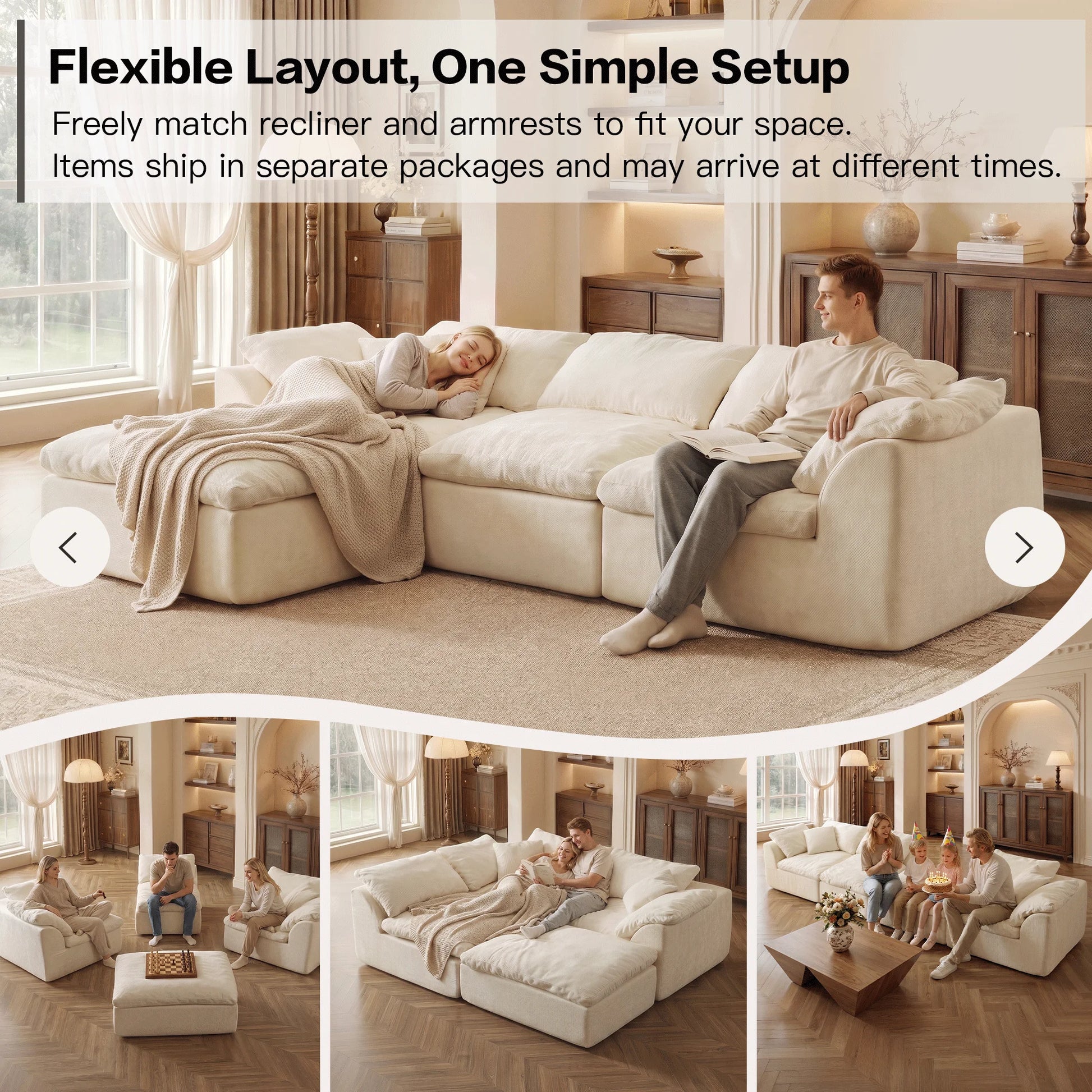 Contemporary Modular Sofa | L-Shaped Sectional Couch with Chaise Lounge | Ultimate Comfort for Modern Living Rooms 5