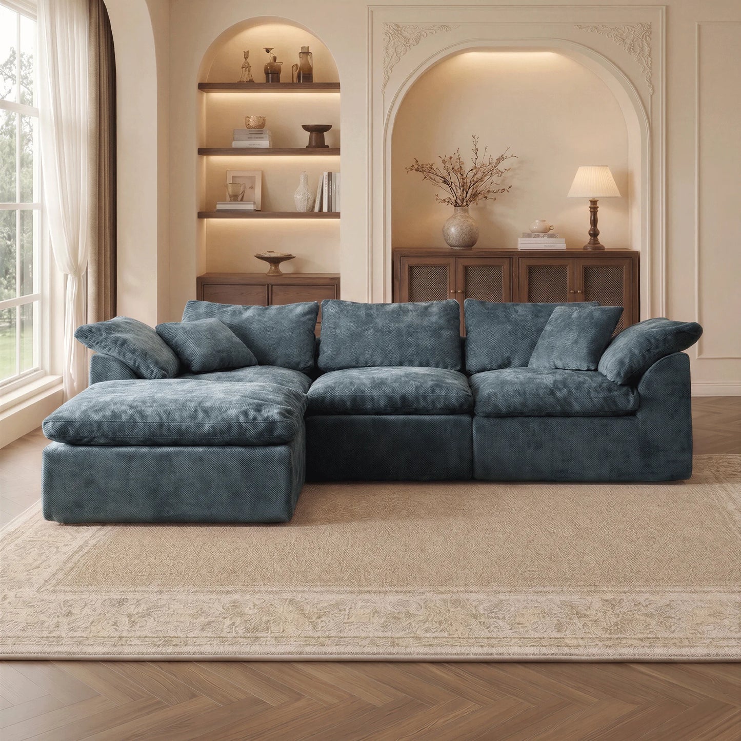Contemporary Modular Sofa | L-Shaped Sectional Couch with Chaise Lounge | Ultimate Comfort for Modern Living Rooms 9