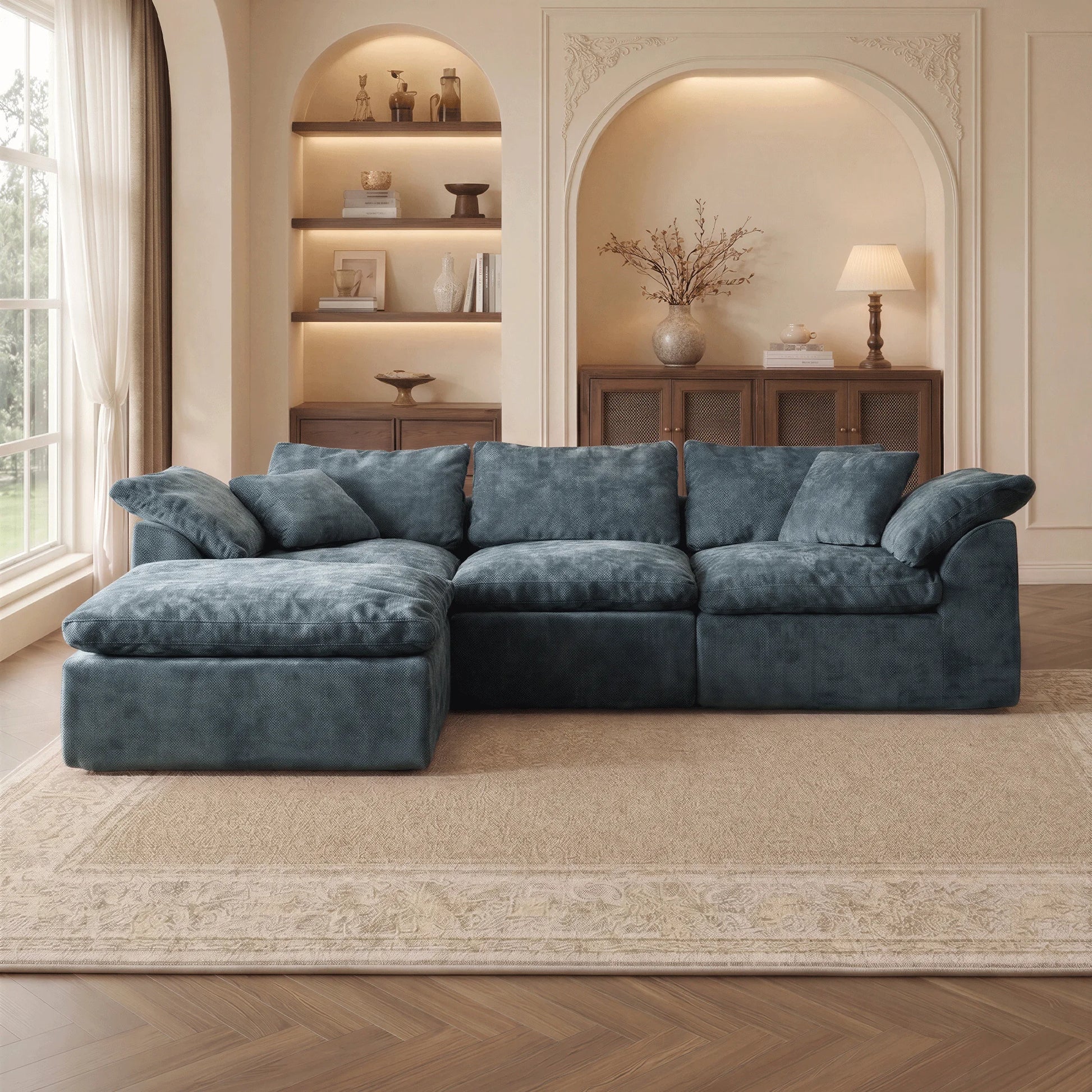 Contemporary Modular Sofa | L-Shaped Sectional Couch with Chaise Lounge | Ultimate Comfort for Modern Living Rooms 9