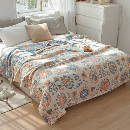 Cozy Collection | Lightweight Cotton Gauze Blanket for Summer Comfort | Soft, Breathable Design for Home Decor 10