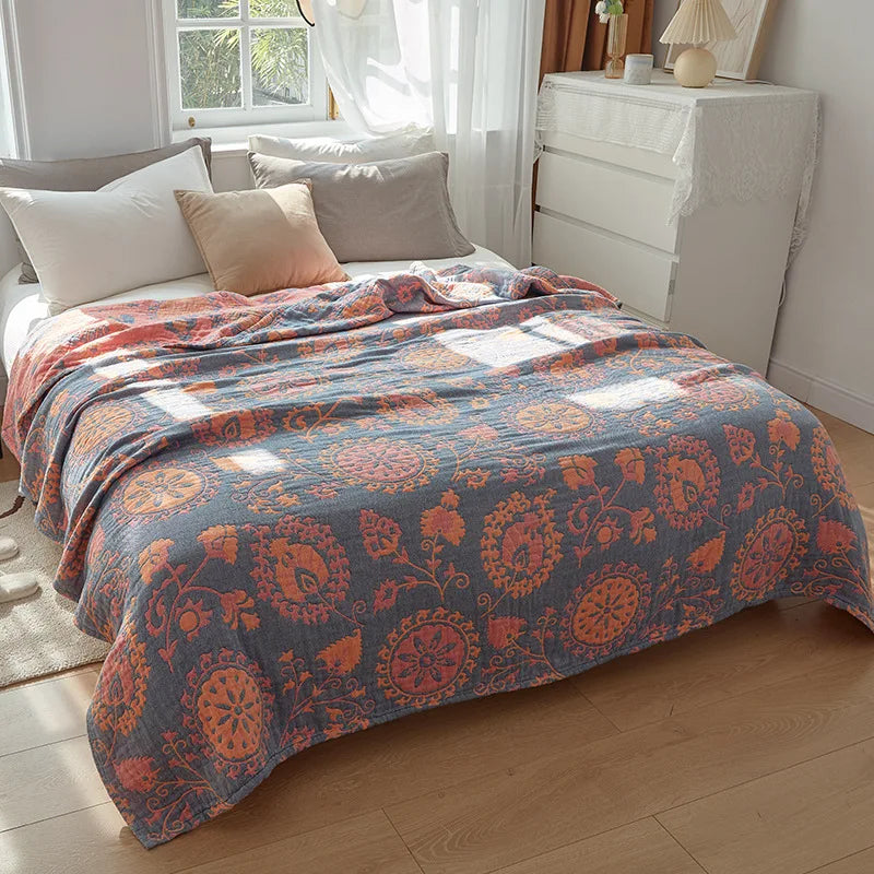 Cozy Collection | Lightweight Cotton Gauze Blanket for Summer Comfort | Soft, Breathable Design for Home Decor 11