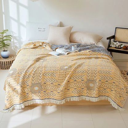 Cozy Collection | Lightweight Cotton Gauze Blanket for Summer Comfort | Soft, Breathable Design for Home Decor 13
