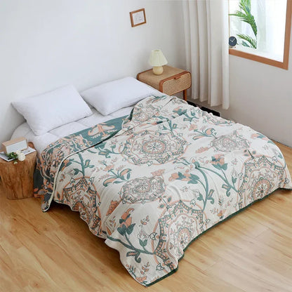 Cozy Collection | Lightweight Cotton Gauze Blanket for Summer Comfort | Soft, Breathable Design for Home Decor 16