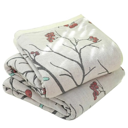 Cozy Collection | Lightweight Cotton Gauze Blanket for Summer Comfort | Soft, Breathable Design for Home Decor 5