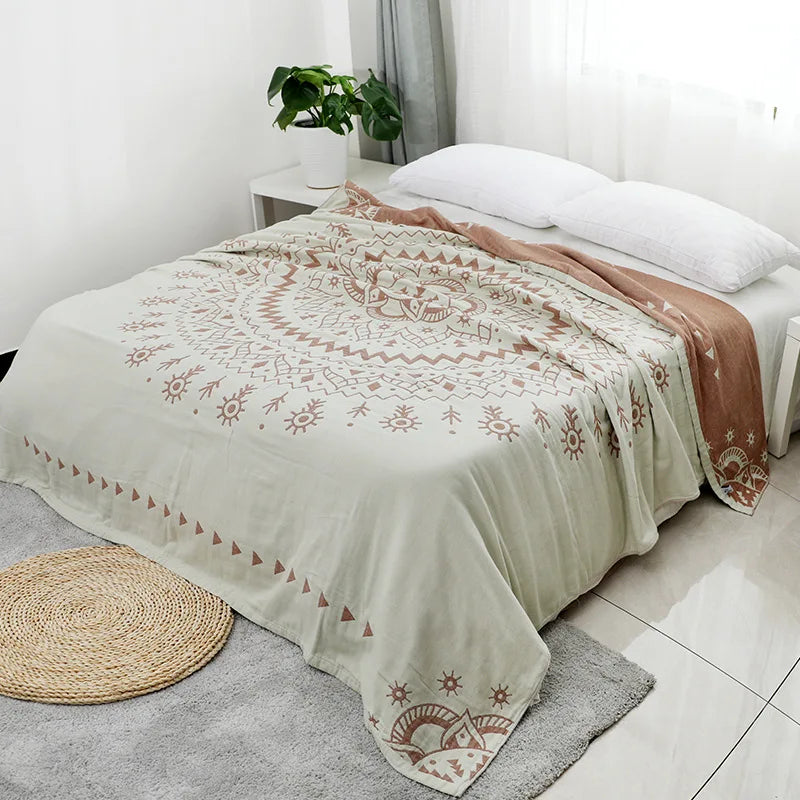 Cozy Collection | Lightweight Cotton Gauze Blanket for Summer Comfort | Soft, Breathable Design for Home Decor 7