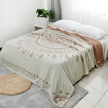 Cozy Collection | Lightweight Cotton Gauze Blanket for Summer Comfort | Soft, Breathable Design for Home Decor 7