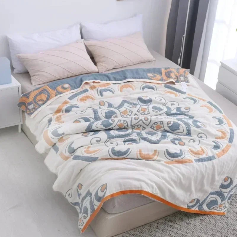 Cozy Collection | Lightweight Cotton Gauze Blanket for Summer Comfort | Soft, Breathable Design for Home Decor 8