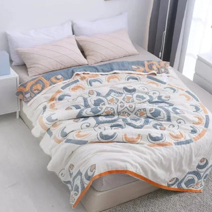 Cozy Collection | Lightweight Cotton Gauze Blanket for Summer Comfort | Soft, Breathable Design for Home Decor 8