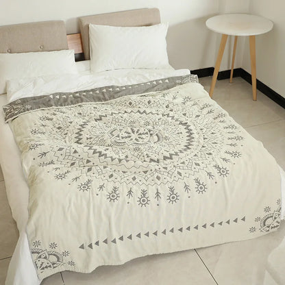 Cozy Collection | Lightweight Cotton Gauze Blanket for Summer Comfort | Soft, Breathable Design for Home Decor 9
