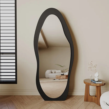 Elegant Full Length Mirror | Wall-Mounted Wooden Design with Unique Cloud Style | Stylish Bedroom Décor for Full Body Reflection 7