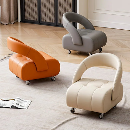 Elegant Home Collection | Swivel Bar Stool with Backrest & Silent Wheels | Comfortable Seating for Any Space 0