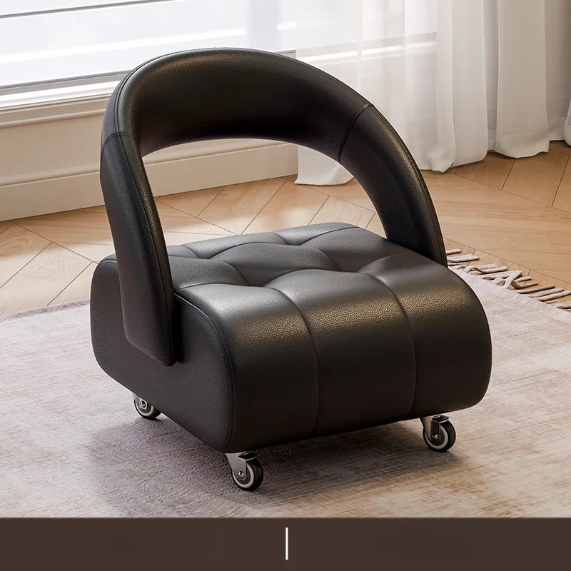 Elegant Home Collection | Swivel Bar Stool with Backrest & Silent Wheels | Comfortable Seating for Any Space 3