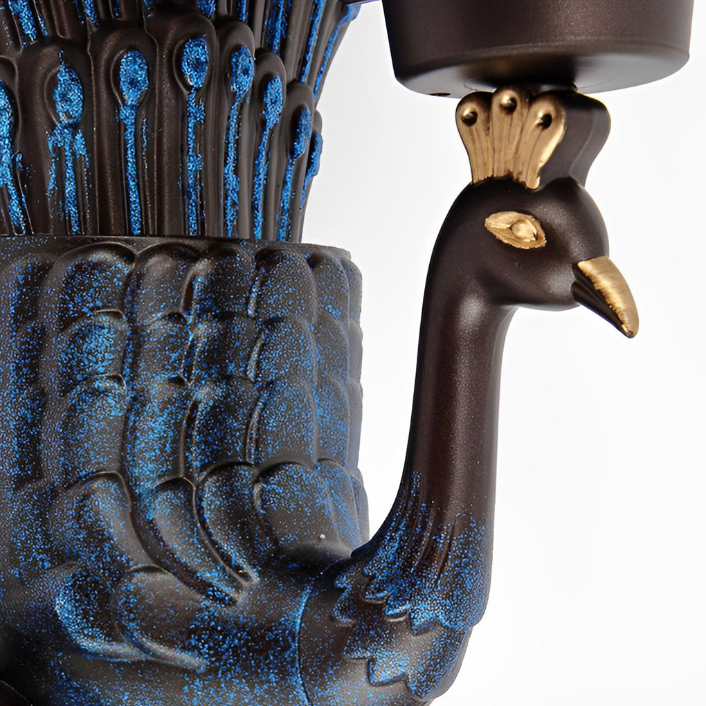 Elegant Peacock | Outdoor Wall Sconce Light with Vintage Design | Warm LED Illumination for Ambiance 7