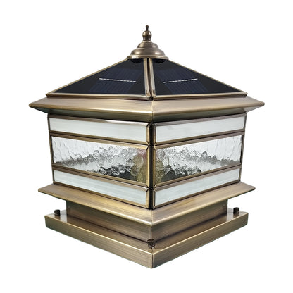 Elegant Solar Lights Outdoor | Retro Copper Pillar Design with Dual Power Options | Ideal for Landscape Lighting and Garden Ambiance 10