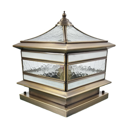 Elegant Solar Lights Outdoor | Retro Copper Pillar Design with Dual Power Options | Ideal for Landscape Lighting and Garden Ambiance 9