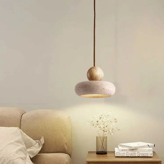 Elegant Vintage Pendant Light with Natural Yellow Agate Stone | Unique Design for Cozy Home Ambiance 1