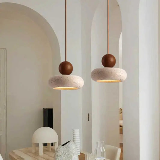 Elegant Vintage Pendant Light with Natural Yellow Agate Stone | Unique Design for Cozy Home Ambiance 2