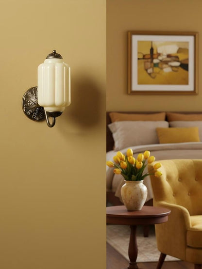 EloiseGlow | Charming Vintage Milk Glass Wall Sconce Lighting Fixture 10
