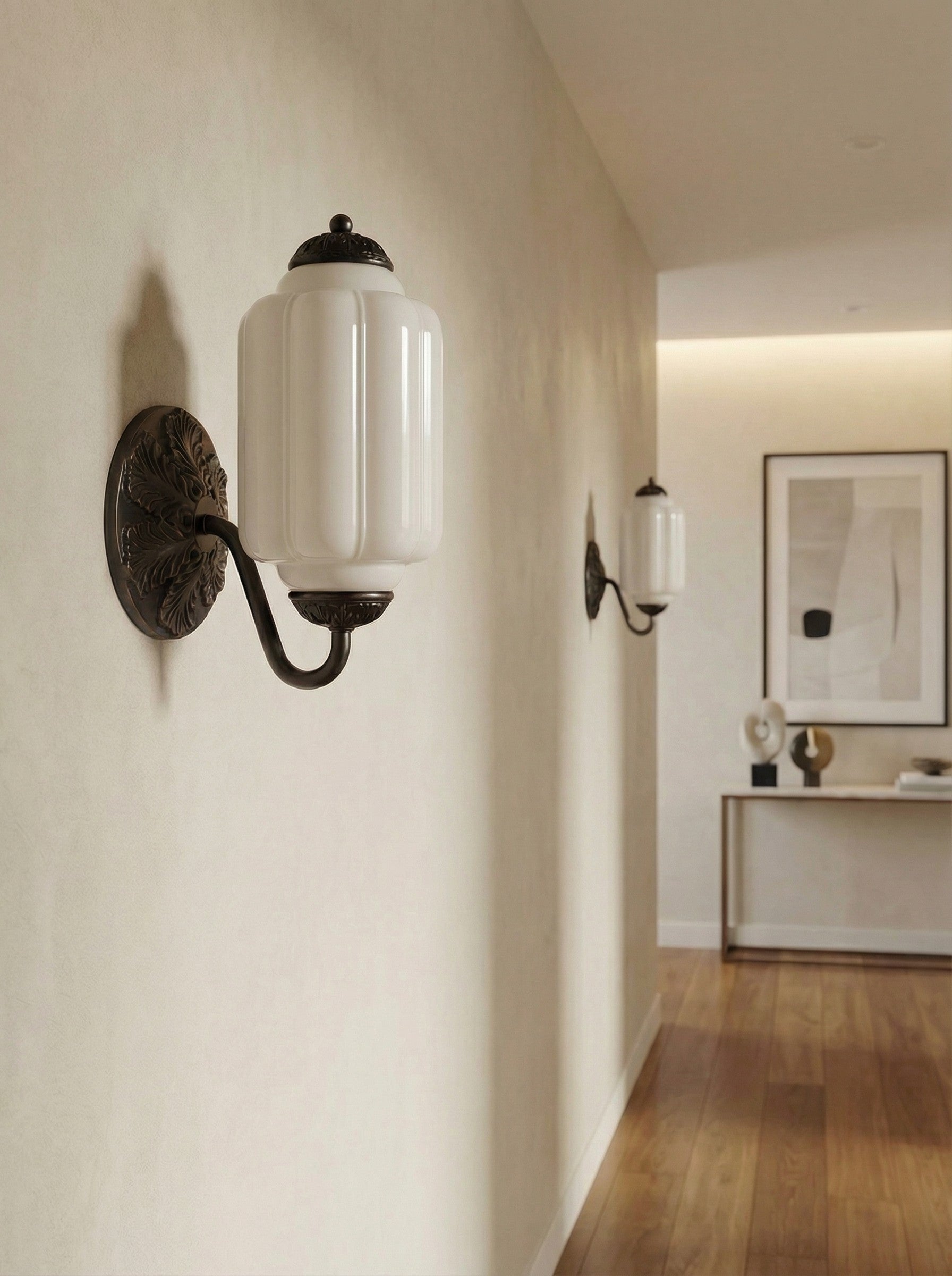 EloiseGlow | Charming Vintage Milk Glass Wall Sconce Lighting Fixture 15