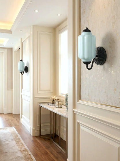 EloiseGlow | Charming Vintage Milk Glass Wall Sconce Lighting Fixture 18