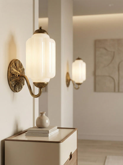 EloiseGlow | Charming Vintage Milk Glass Wall Sconce Lighting Fixture 22
