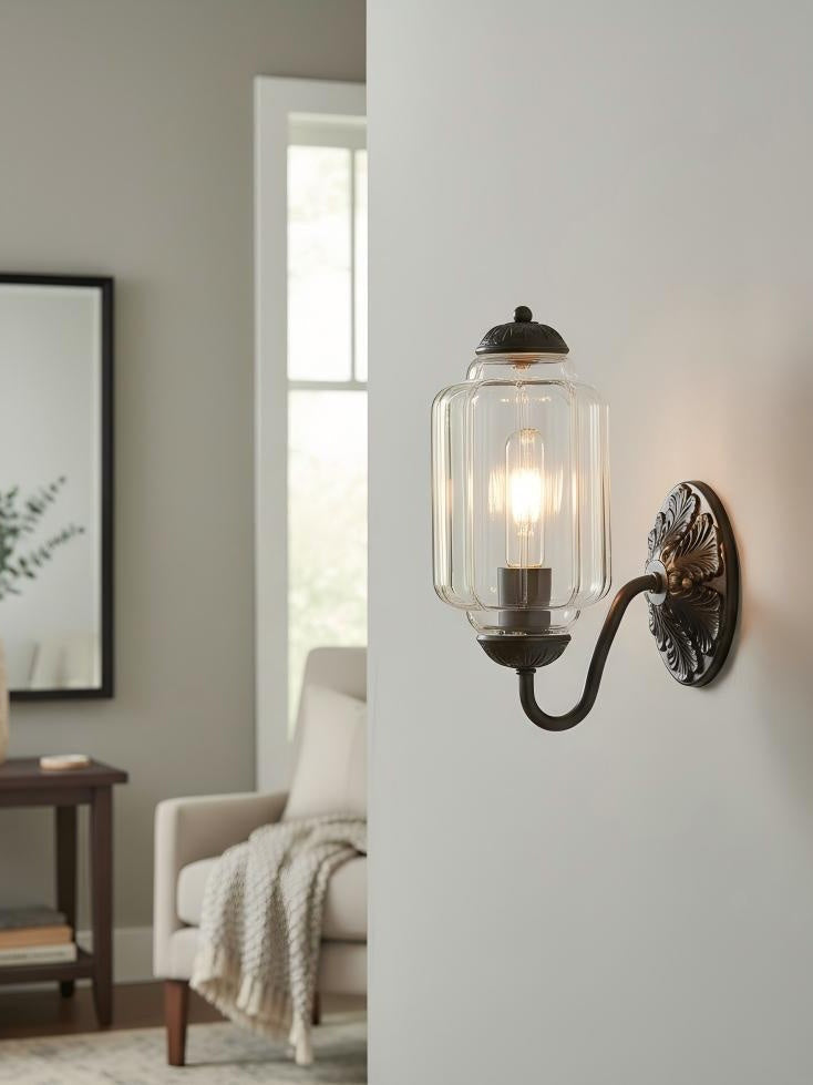 EloiseGlow | Charming Vintage Milk Glass Wall Sconce Lighting Fixture 23