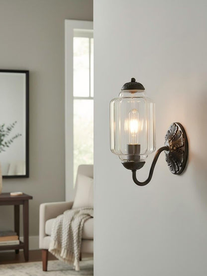 EloiseGlow | Charming Vintage Milk Glass Wall Sconce Lighting Fixture 23